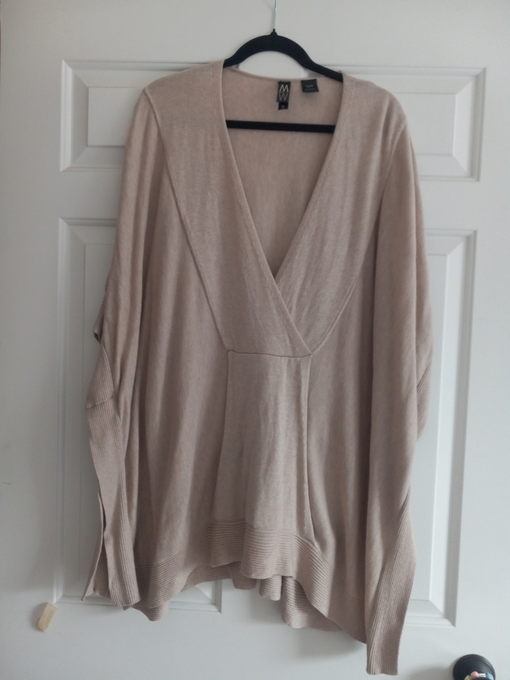 Marla Wynne Beige Heathered SOFT TUNIC PONCHO..CUTE!